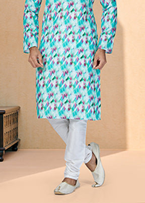 Multicolor Cotton 2 Pc Kurta Pajama Set
