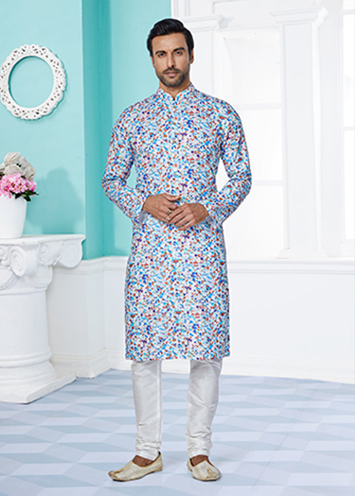 Multicolor Cotton 2 Pc Kurta Pajama Set