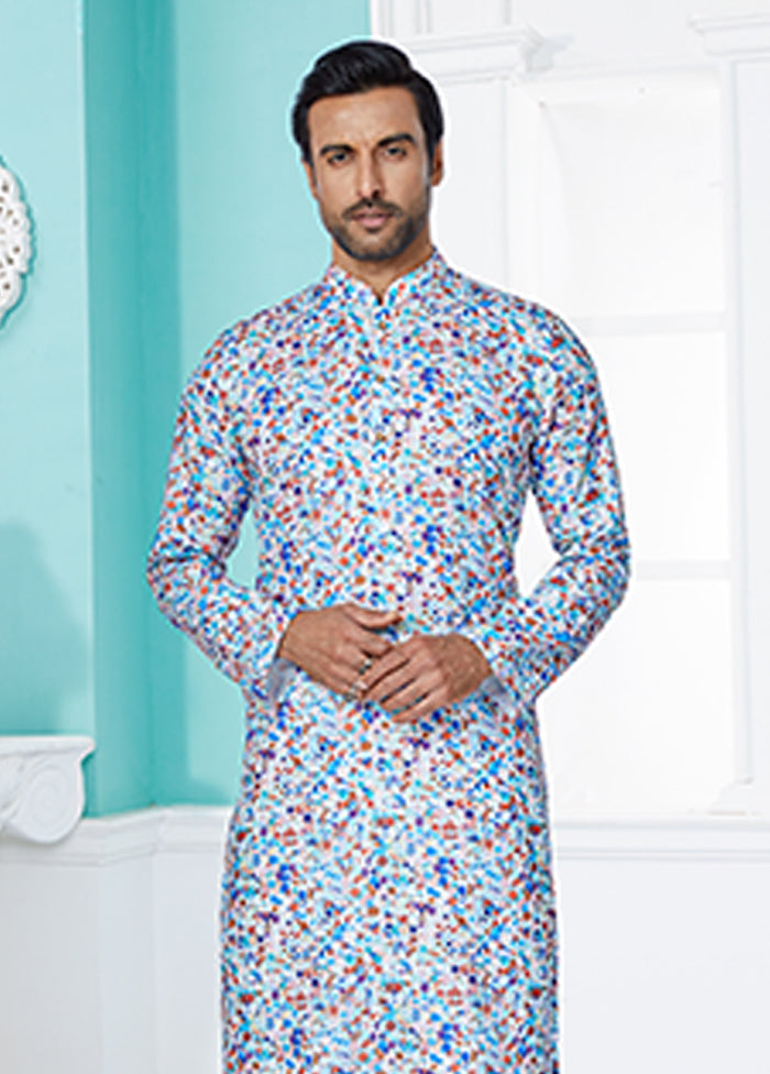 Multicolor Cotton 2 Pc Kurta Pajama Set
