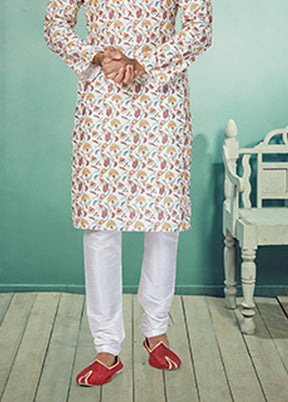 Multicolor Silk 2 Pc Kurta Pajama Set