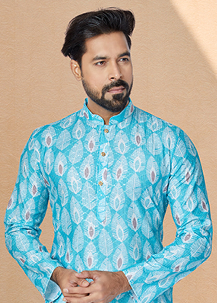 Multicolor Silk 2 Pc Kurta Pajama Set