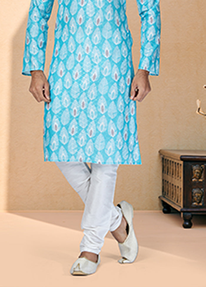 Multicolor Silk 2 Pc Kurta Pajama Set