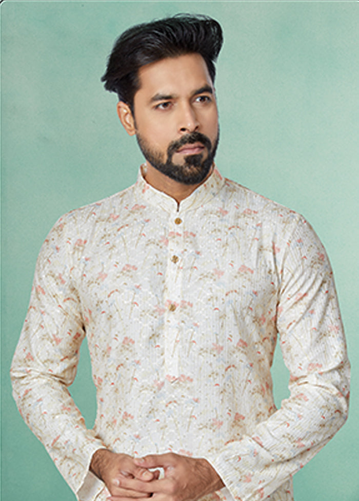 Multicolor Silk 2 Pc Kurta Pajama Set