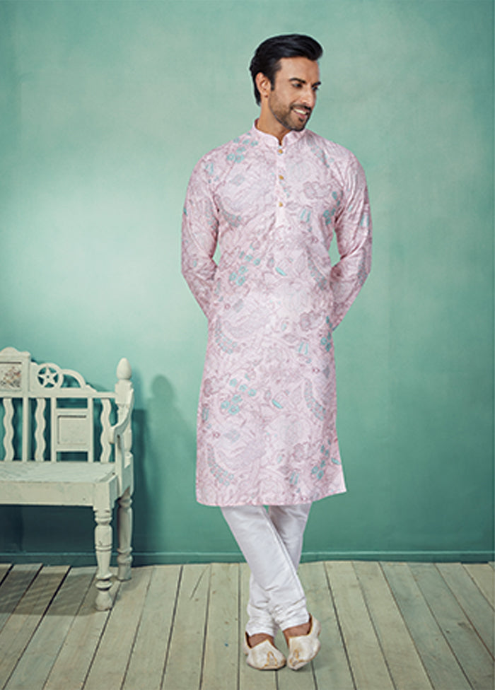 Multicolor Silk 2 Pc Kurta Pajama Set