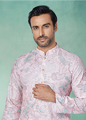 Multicolor Silk 2 Pc Kurta Pajama Set