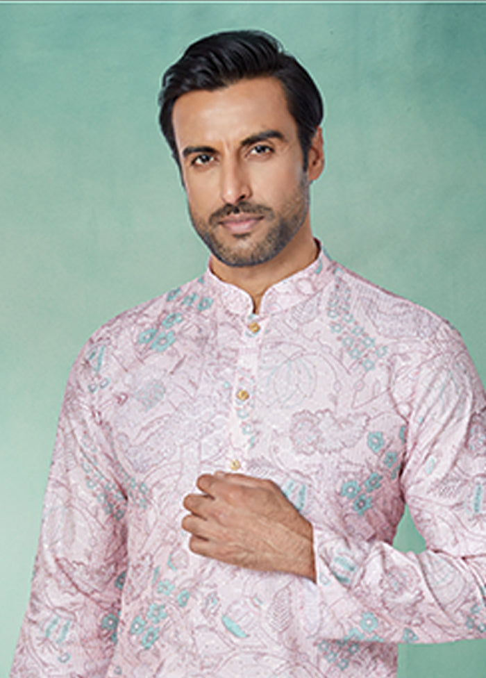 Multicolor Silk 2 Pc Kurta Pajama Set