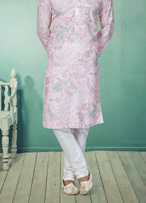 Multicolor Silk 2 Pc Kurta Pajama Set