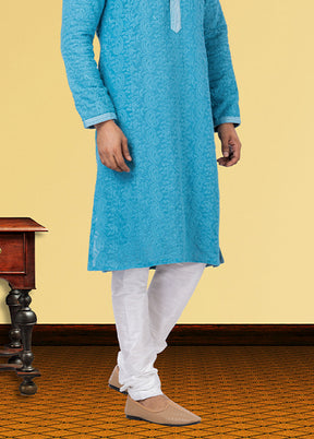 Multicolor Georgette 2 Pc Kurta Pajama Set