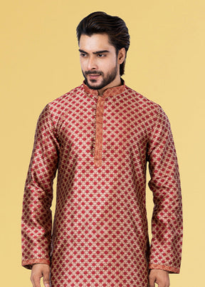 Multicolor Silk 2 Pc Kurta Pajama Set