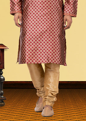 Multicolor Silk 2 Pc Kurta Pajama Set