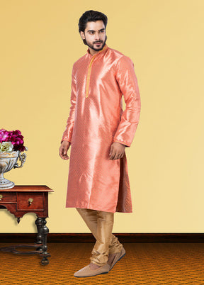 Multicolor Silk 2 Pc Kurta Pajama Set