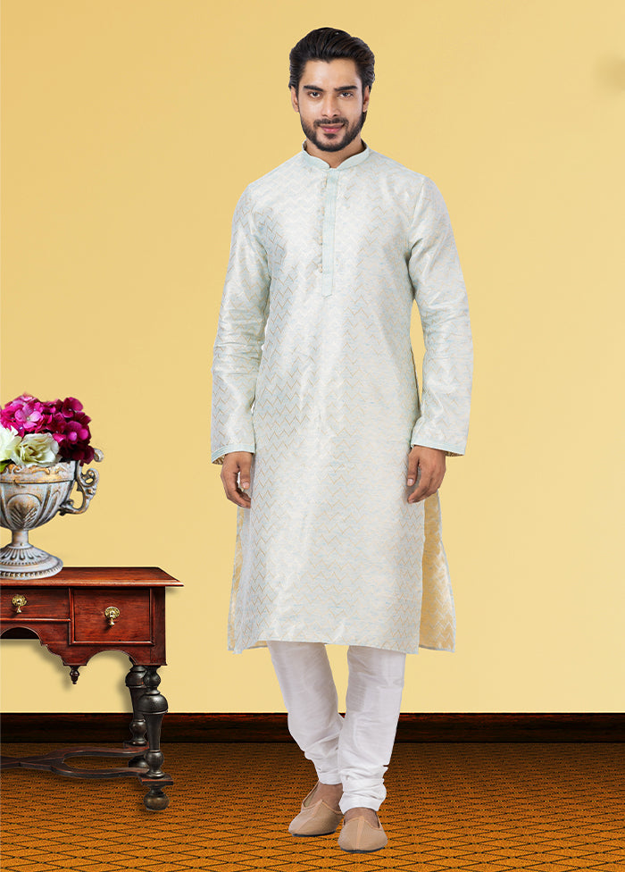 Multicolor Silk 2 Pc Kurta Pajama Set