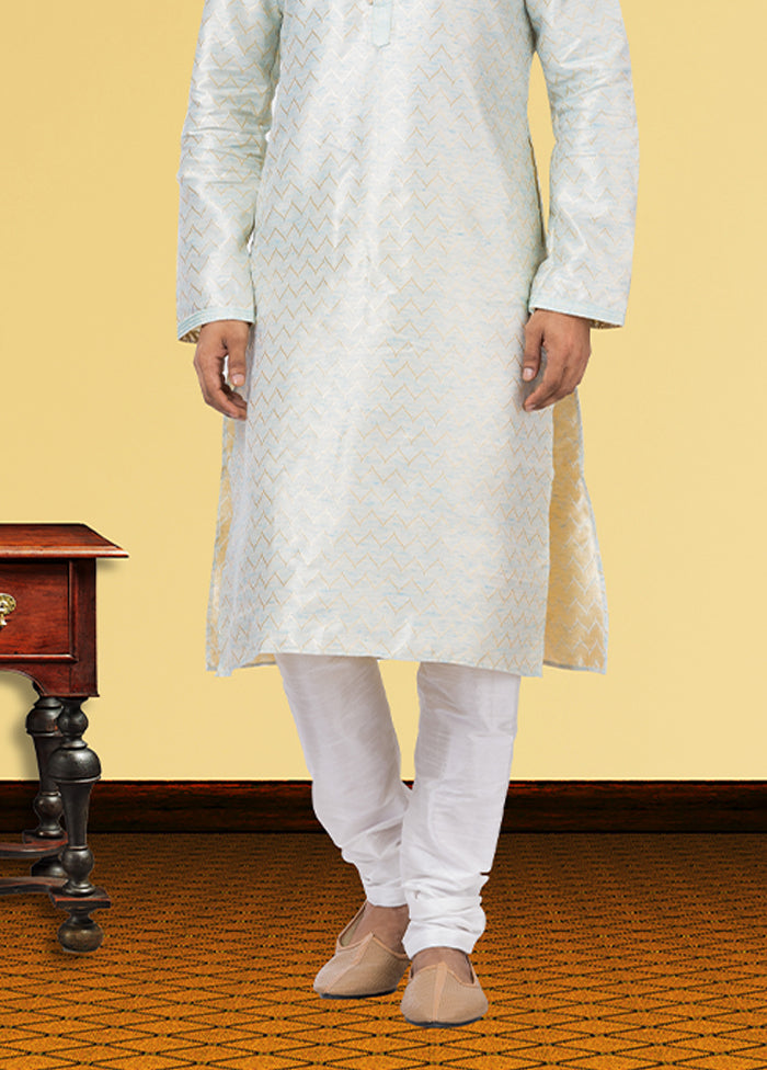 Multicolor Silk 2 Pc Kurta Pajama Set