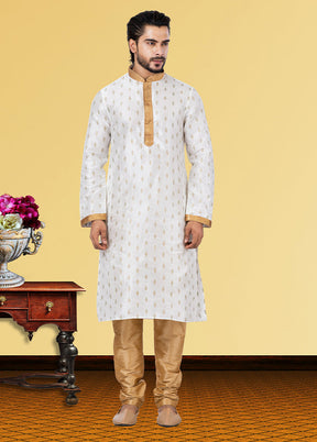 Multicolor Silk 2 Pc Kurta Pajama Set