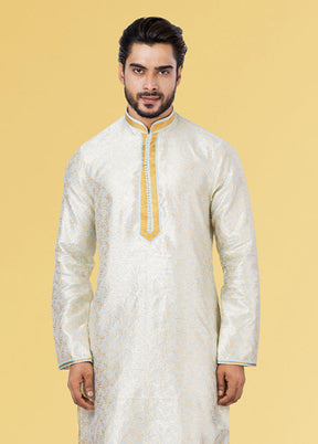 Multicolor Silk 2 Pc Kurta Pajama Set