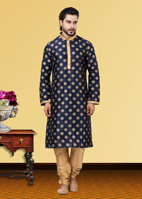 Multicolor Silk 2 Pc Kurta Pajama Set