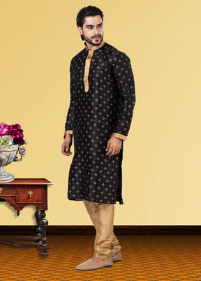 Multicolor Silk 2 Pc Kurta Pajama Set