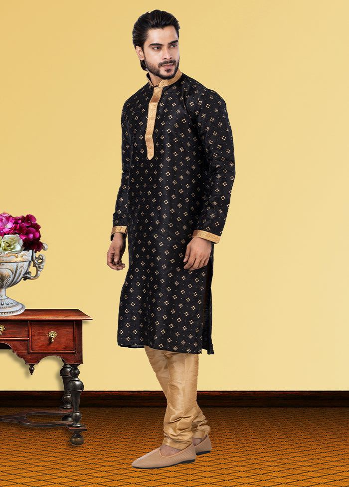 Multicolor Silk 2 Pc Kurta Pajama Set