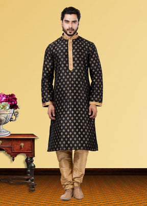 Multicolor Silk 2 Pc Kurta Pajama Set