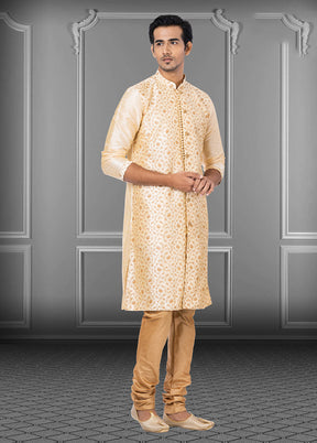 Multicolor Silk 2 Pc Kurta Pajama Set