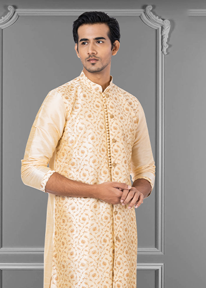Multicolor Silk 2 Pc Kurta Pajama Set