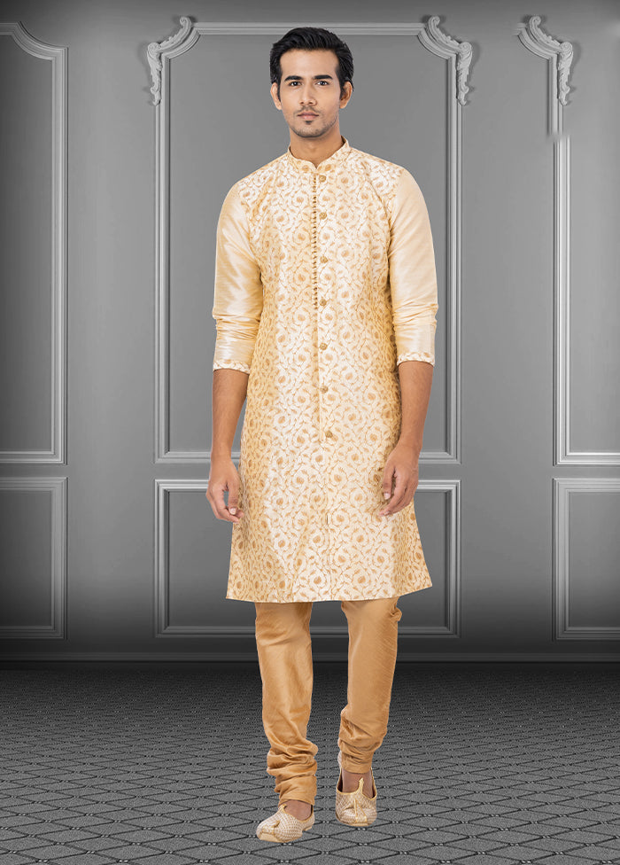 Multicolor Silk 2 Pc Kurta Pajama Set