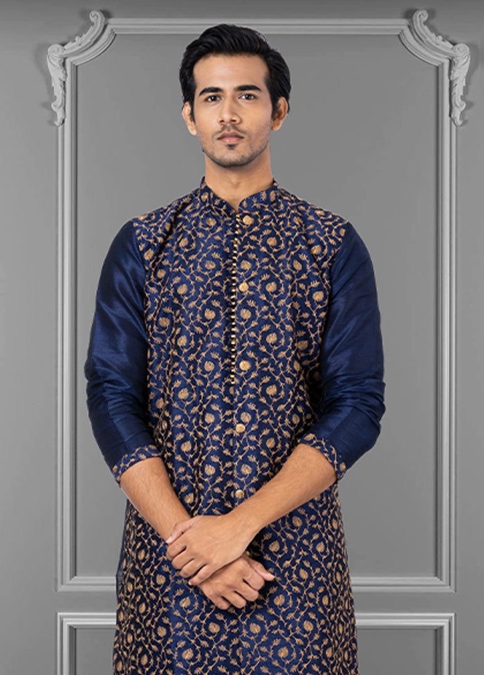 Multicolor Silk 2 Pc Kurta Pajama Set