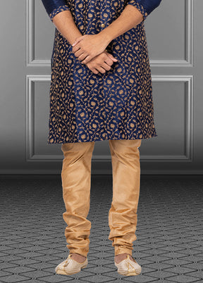 Multicolor Silk 2 Pc Kurta Pajama Set