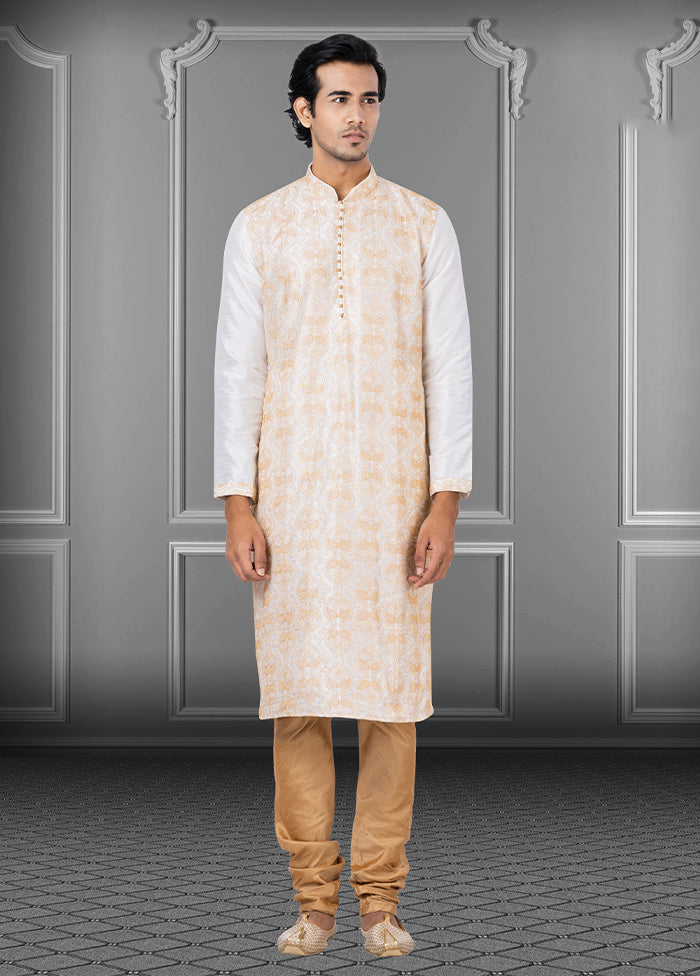 Multicolor Silk 2 Pc Kurta Pajama Set
