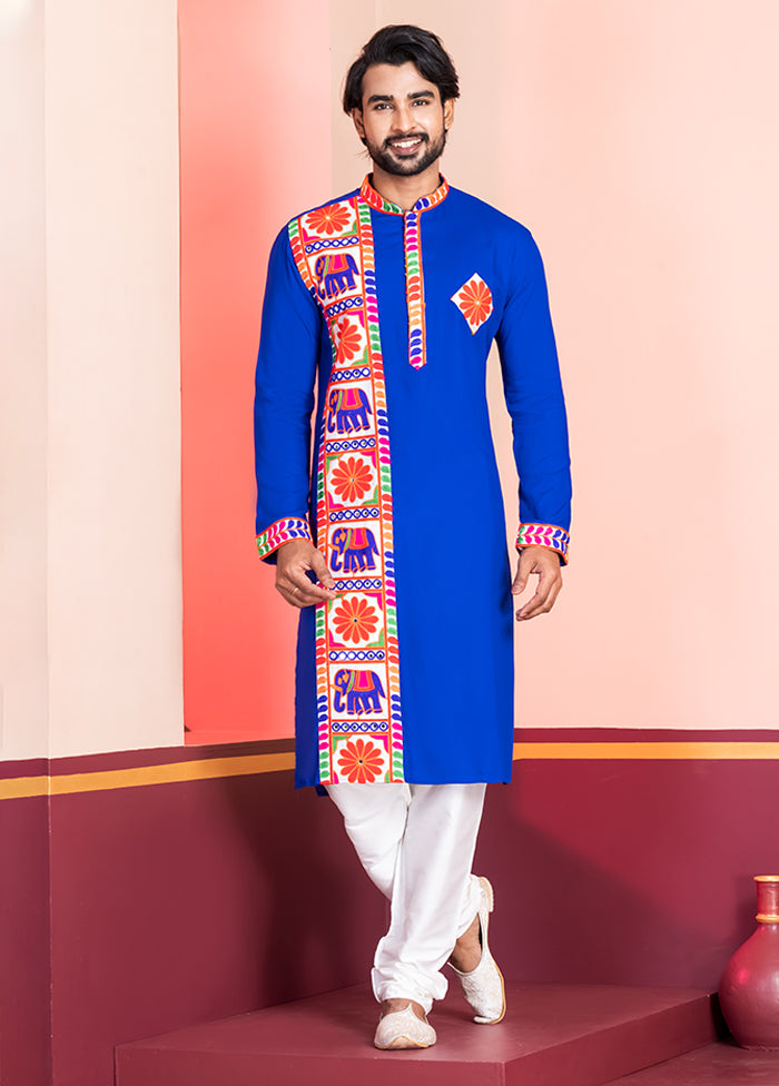 Blue Silk Kurta & Pajama Set