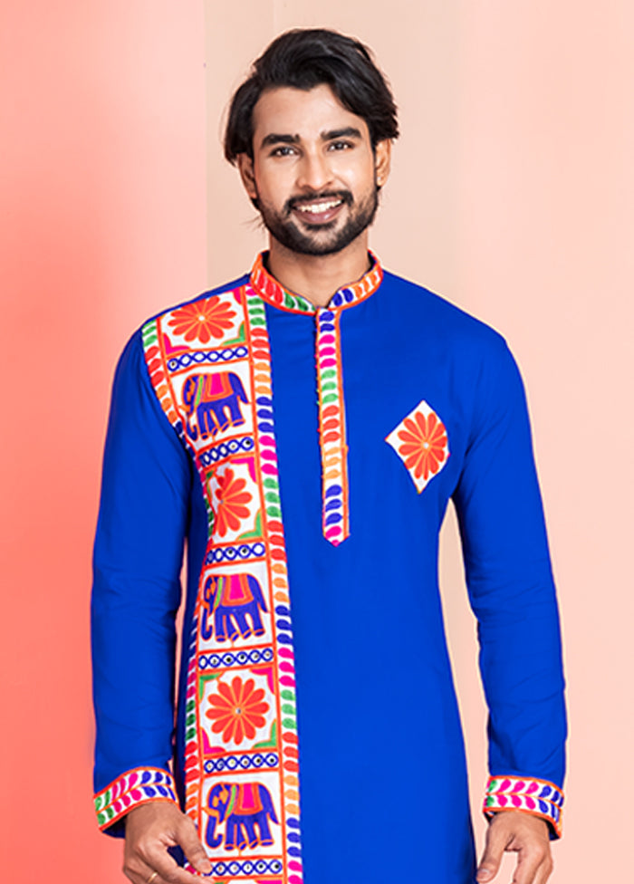 Blue Silk Kurta & Pajama Set