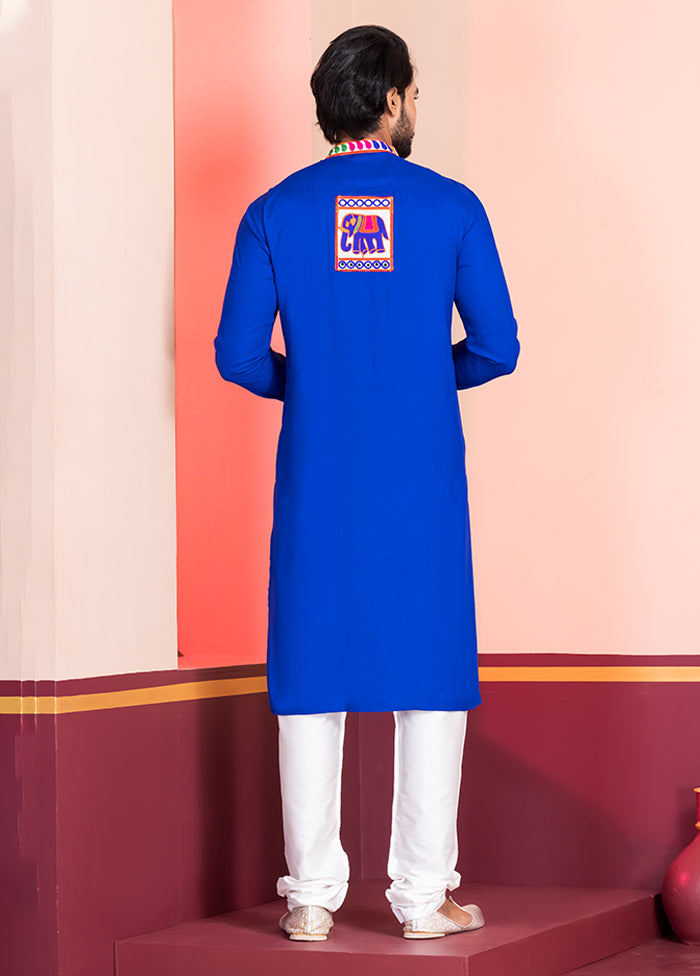 Blue Silk Kurta & Pajama Set