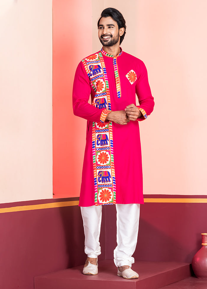 Pink Silk Kurta & Pajama Set
