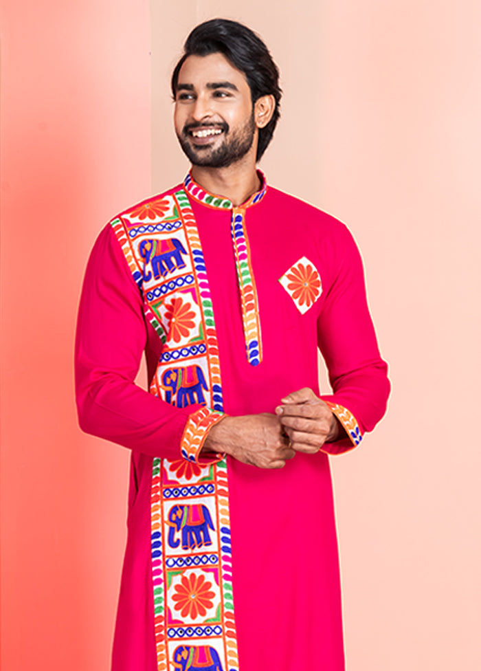 Pink Silk Kurta & Pajama Set