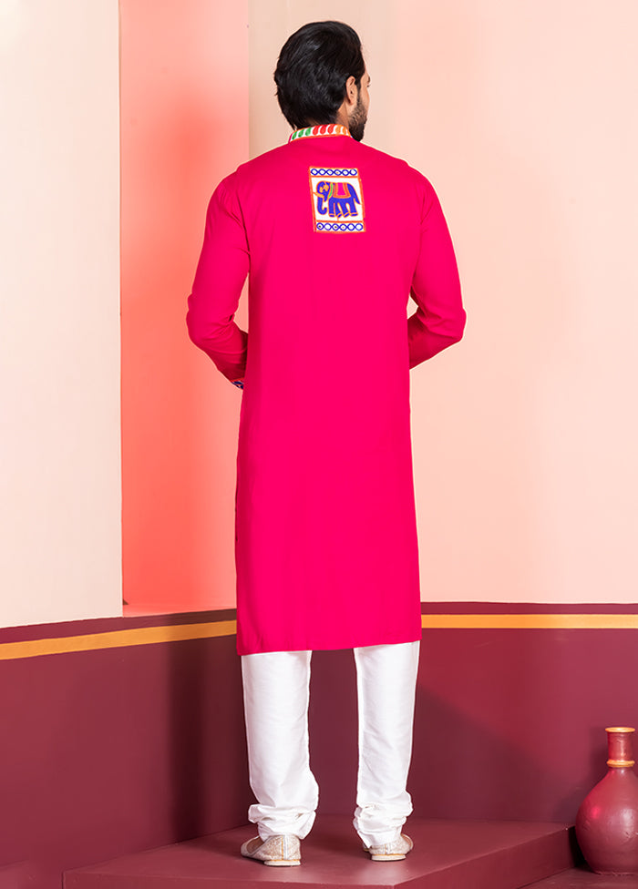 Pink Silk Kurta & Pajama Set