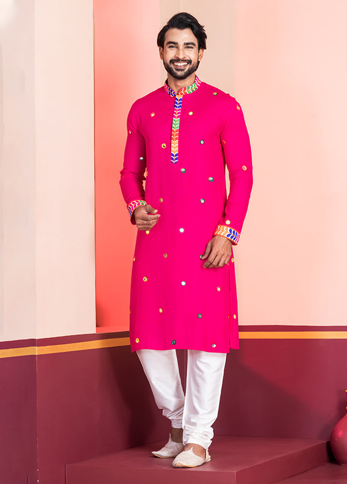 Pink Silk Kurta & Pajama Set
