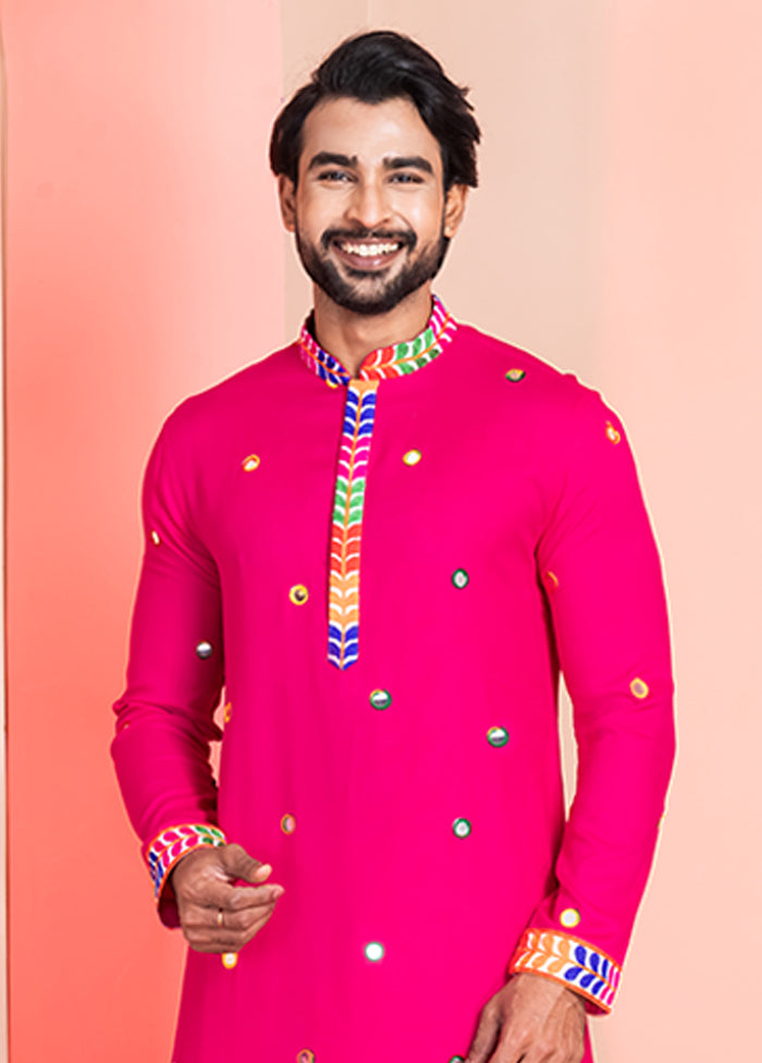 Pink Silk Kurta & Pajama Set
