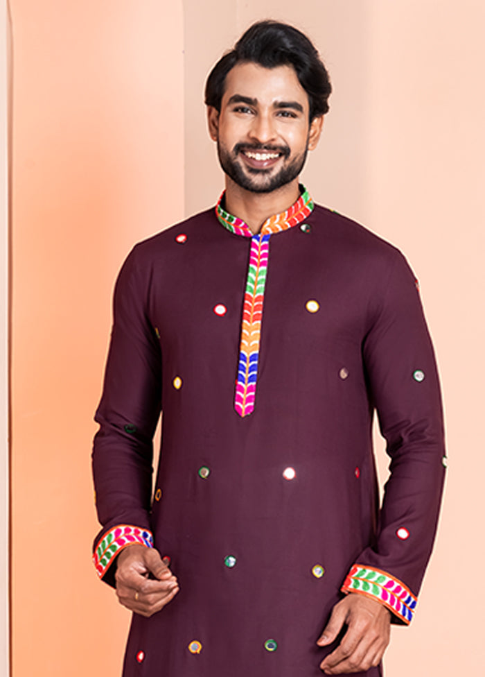 Brown Silk Kurta & Pajama Set