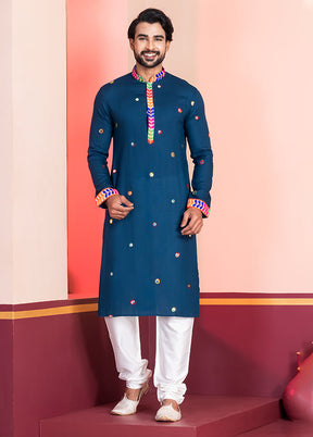 Green Silk Kurta & Pajama Set