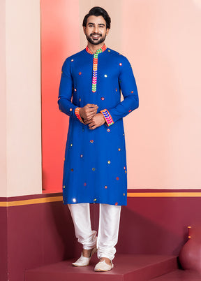 Blue Silk Kurta & Pajama Set