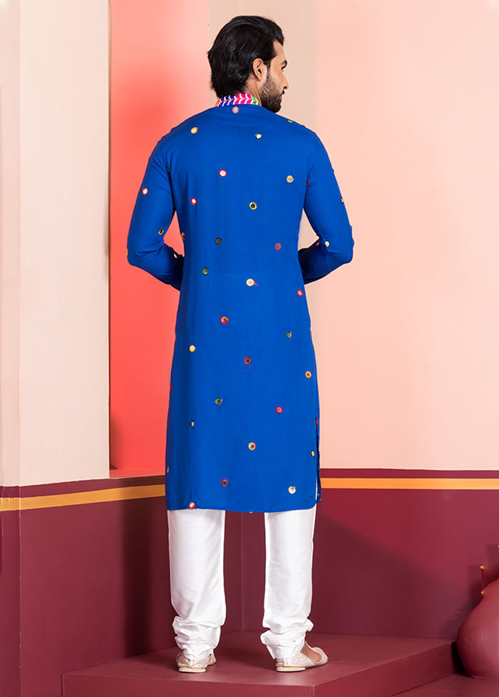 Blue Silk Kurta & Pajama Set