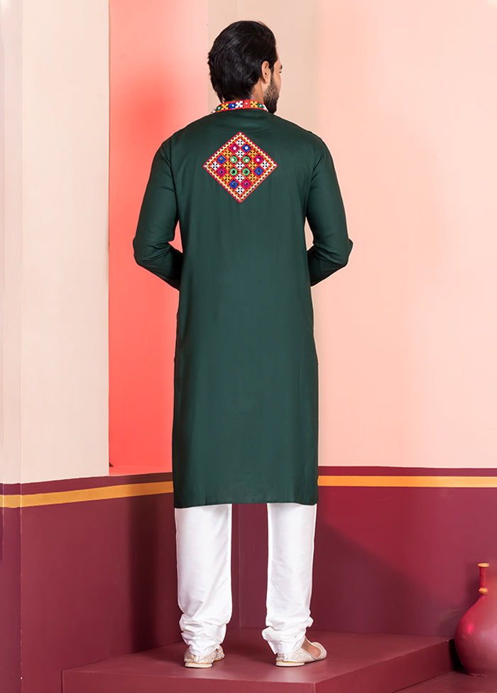 Green Silk Kurta & Pajama Set