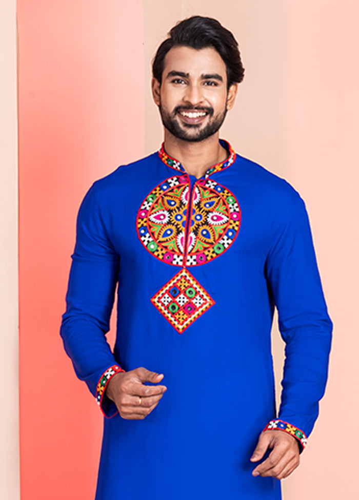 Blue Silk Kurta & Pajama Set