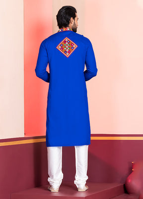 Blue Silk Kurta & Pajama Set