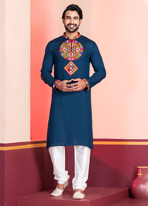 Green Silk Kurta & Pajama Set