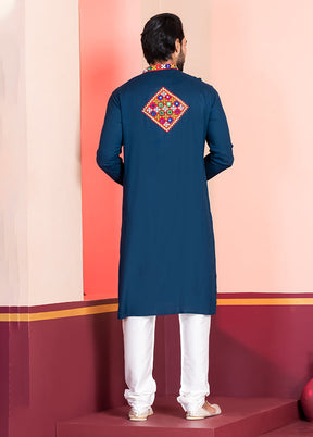 Green Silk Kurta & Pajama Set