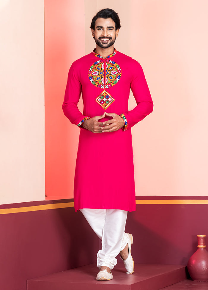 Pink Silk Kurta & Pajama Set