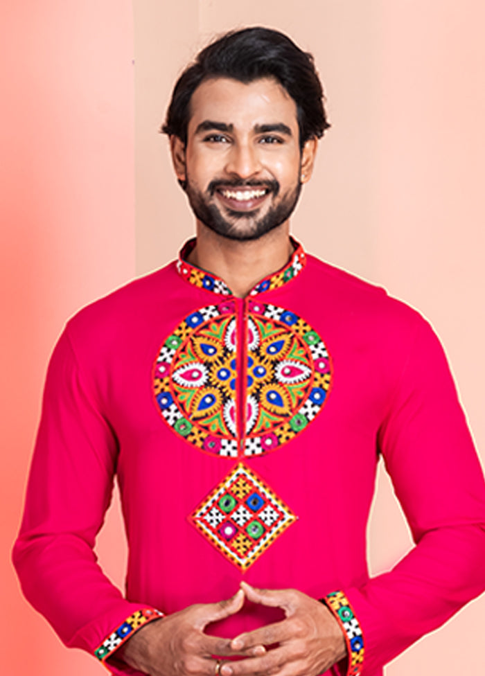 Pink Silk Kurta & Pajama Set