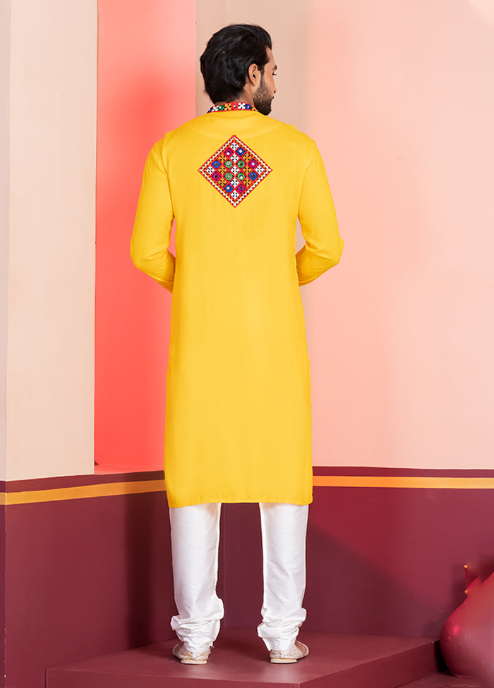 Yellow Silk Kurta & Pajama Set