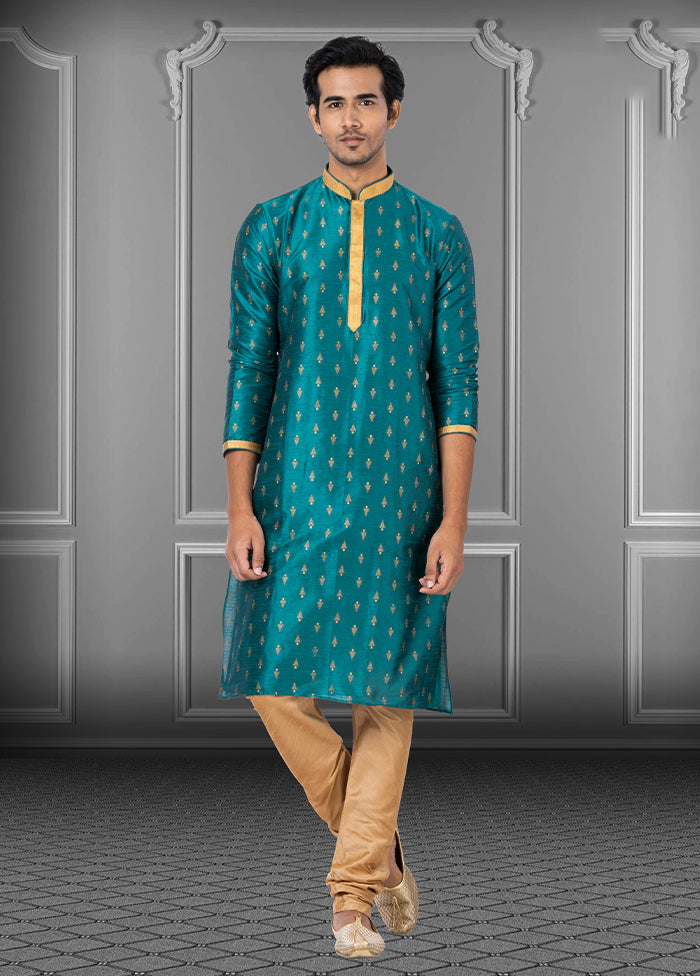 Multicolor Silk 2 Pc Kurta Pajama Set